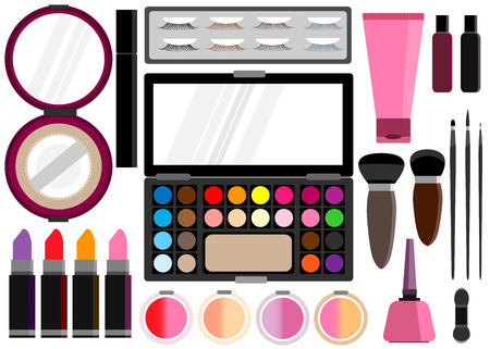 cosmetics set Beauty instrument vector illustrationのイラスト素材