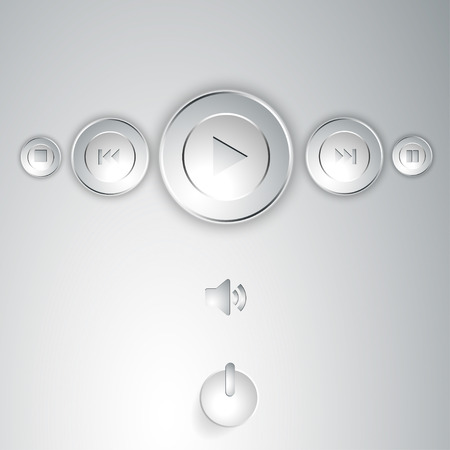 Media buttons, vector illustrationのイラスト素材