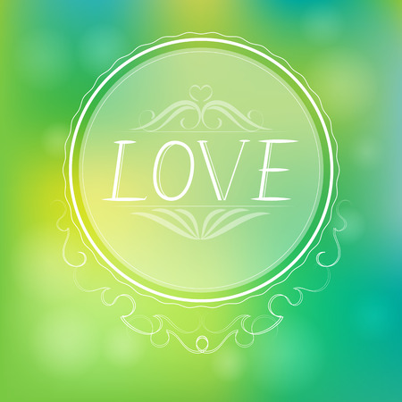 Abstract love green background. vector illustration.のイラスト素材
