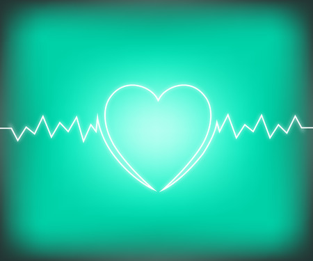 Life line Signs on heart shapeのイラスト素材
