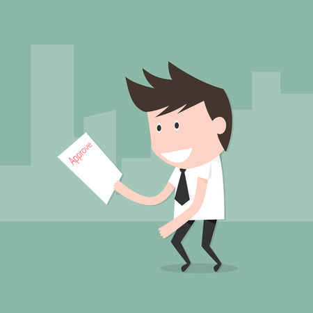 Businessman glad approvedのイラスト素材