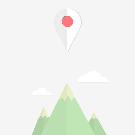 Point on the mountain position.のイラスト素材