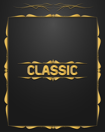Classic gold frame designのイラスト素材