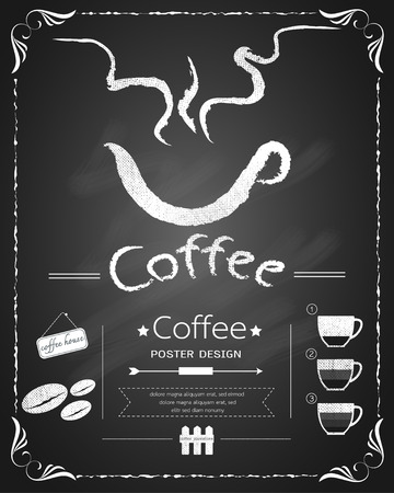 Coffee retro blackboard designのイラスト素材