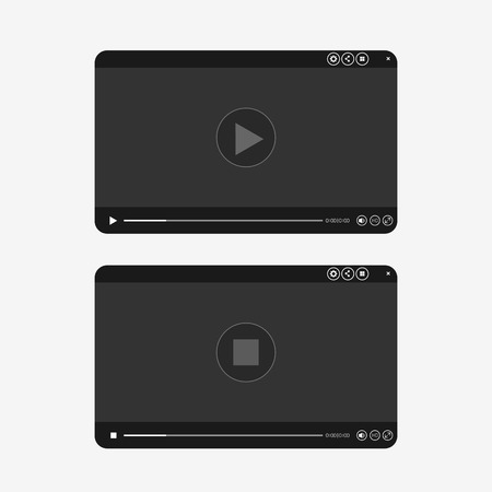 Video player for website and social mediaのイラスト素材