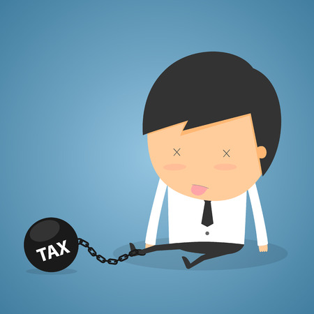 Businessman tax conceptのイラスト素材