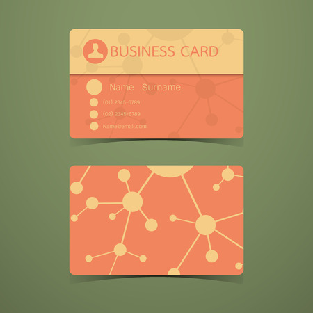 Business card retro designのイラスト素材