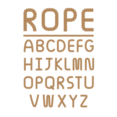 Rope font designのイラスト素材