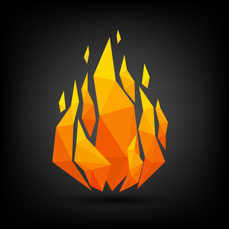 Abstract flame triangle geometric design.のイラスト素材