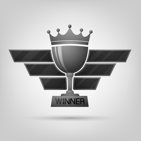 Trophy cup with wingのイラスト素材