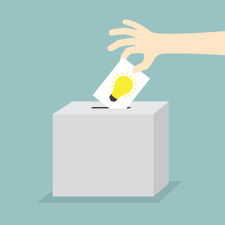 Keep the idea put in boxのイラスト素材