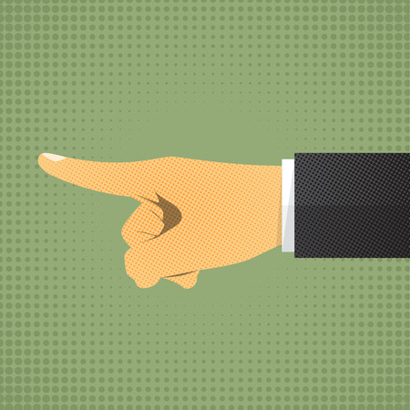 pop art of hand. pointed the fingerのイラスト素材