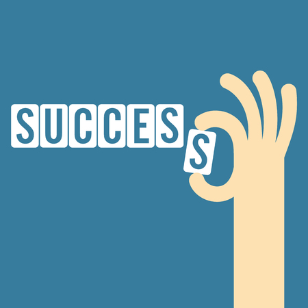 success concept with the final piece jigsawのイラスト素材