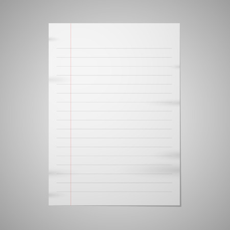 Blank paper with front red lineのイラスト素材