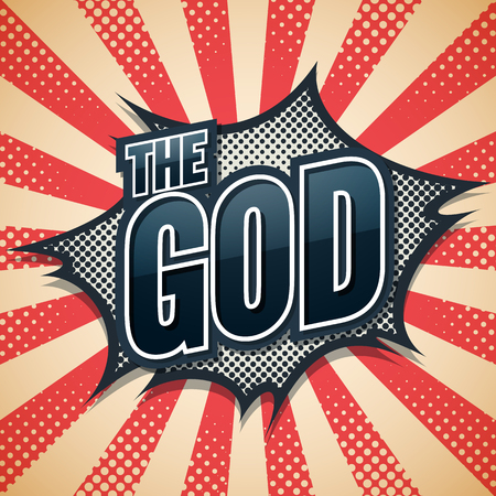 The God, Speech Poster, Vector illustrationのイラスト素材