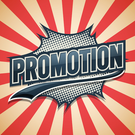 Retro poster, Promotion, Vector illustration.のイラスト素材