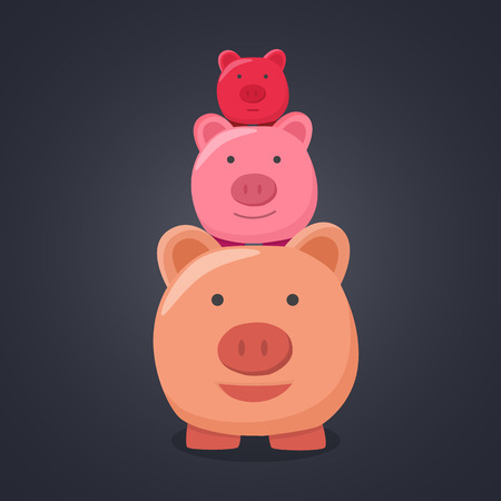Three pigs cute.のイラスト素材