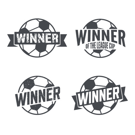 Soccer Football Winner. Stamp Badge Design.のイラスト素材