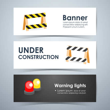 Construction Banners, Template Layout. Vector illustrationのイラスト素材