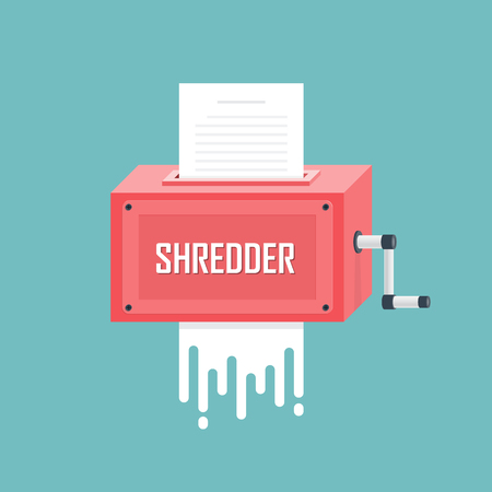 Concept of Paper Shredder. Vector illustration.のイラスト素材