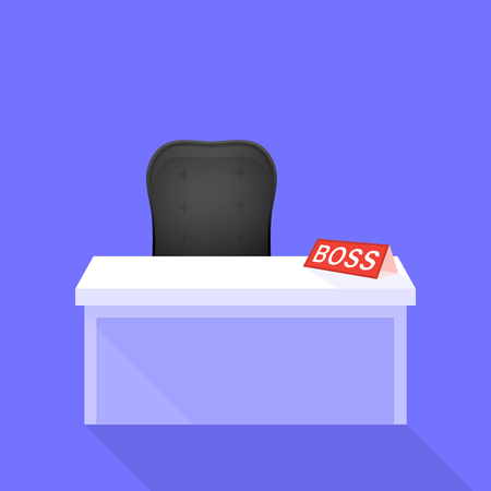 Boss desk. Concept of business idea. Vector illustrationのイラスト素材