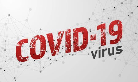 COVID-19 virus spreading. design with text element. vector Illustrationのイラスト素材