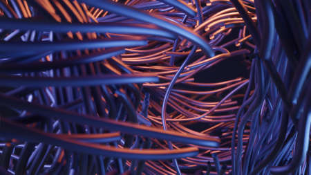 Abstract lines, 3d rendering futuristic lines shape. illustration backgroundの写真素材