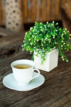 Tea break on the morning for a new day.の写真素材