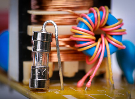 The fuse is a protective device that acts like a conductor in an electrical circuit. When the current overload.の写真素材