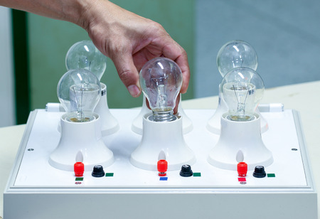 Technician test lamp which is an electrical device that old.