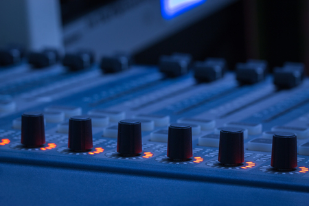 Mixer,Control of high-quality audio and equalizer volume on the mixer.の写真素材