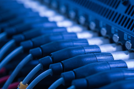 mixer,xlr,input ,interconnect,Audio jack cable connected at rear end of mixer at broadcasting,shallow depth of field.の写真素材