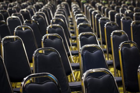 Banquet chair placed in a row.