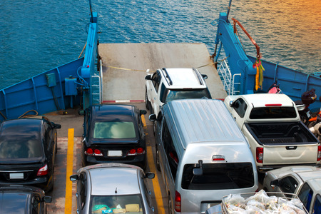 Ferry Car in Koh Chang, Thailand.の写真素材