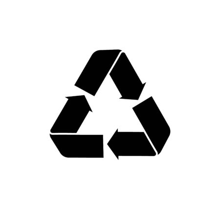 Recycle sign isolated on white background. Recycling icon in trendy flat style. Recycle symbol for web, logo, app, UI, print. Ecology and bio protection. Clean nature concept. Reuse waste. Vectorのイラスト素材