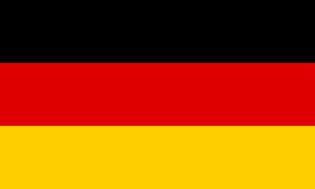 Germany flag. Icon of german. Geography of Germany. Square for banner and button. Badge of Berlin and Munich. Country of europe and world. Emblem with black, red and yellow colors. Vector.のイラスト素材