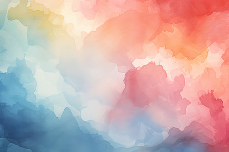 Abstract colorful watercolor for background. Digital art painting. Illustration.の素材