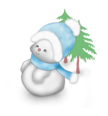 Baby snowmanの写真素材