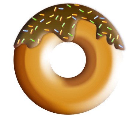 Choccy Donutの写真素材