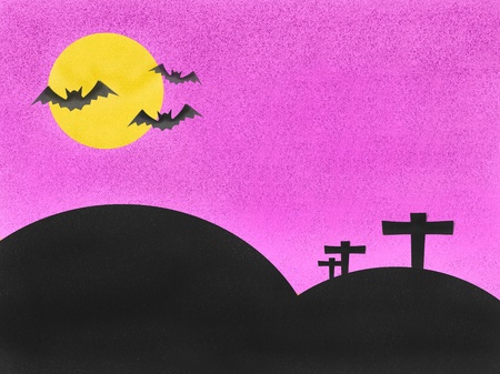 Bat moon halloween festival by cork boardの写真素材