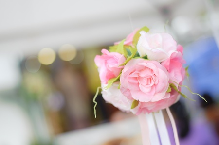 Beautiful pink flower in wedding eventの写真素材