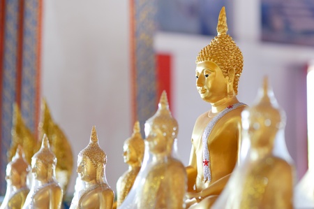 Gold Sculpture of temple in Thailandの写真素材