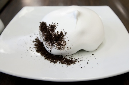 Bun sprinkle powder chocolate bakeryの写真素材