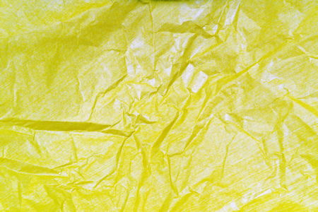 Yellow Wrinkled Paper, Backgroundの写真素材