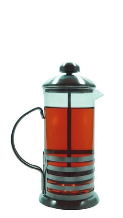 French press, isolated.の写真素材