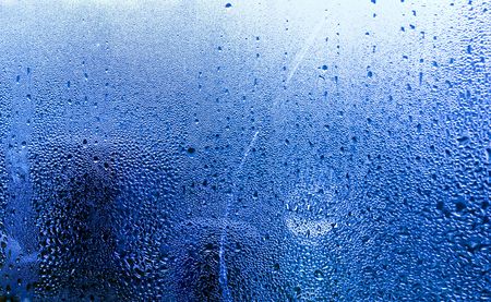 water drops over window glass