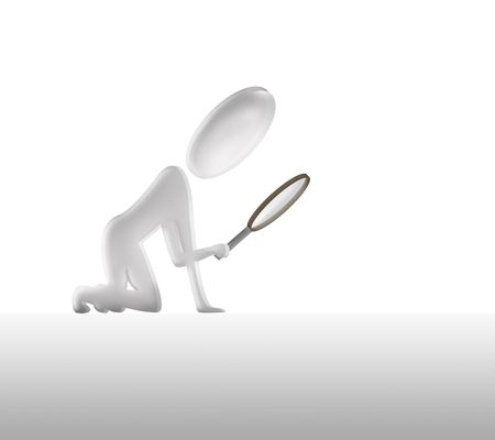 man looking for somting on the florの写真素材