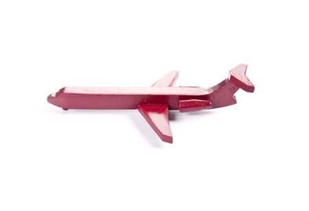 toy airplane in red colorの写真素材