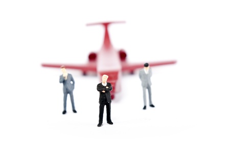 some busines people on planeの写真素材