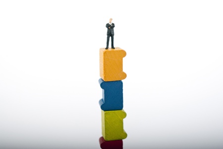 one man on stage highの写真素材